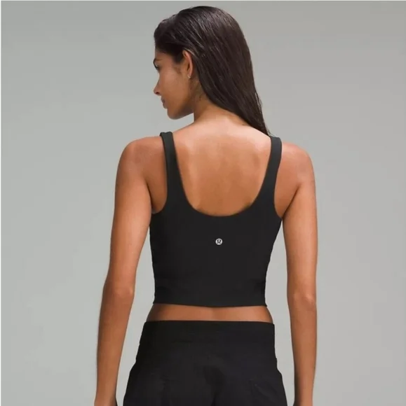 LULULEMON Women’s Align Tank Top Black Size: 2 Cropped Sports Bra No Pads - Picture 2 of 10